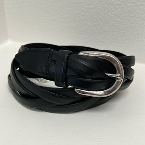 Black leather belt